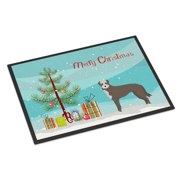 Carolines Treasures 18 x 27 in. Lurcher No.1 Christmas Tree Indoor or Outdoor Mat - CK3850MAT