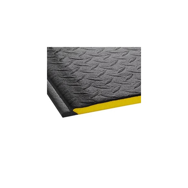 Crown Matting Technologies Antifatigue Mat, 12' L x 4' W, 9/16" Thickness, High density PVC top, Black - WB 0412KD