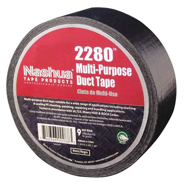 Nashua Duct Tape, 48mm x 55m, 9 mil, Black - 2280