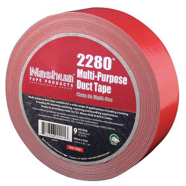 Nashua Duct Tape, 48mm x 55m, 9 mil, Red - 2280