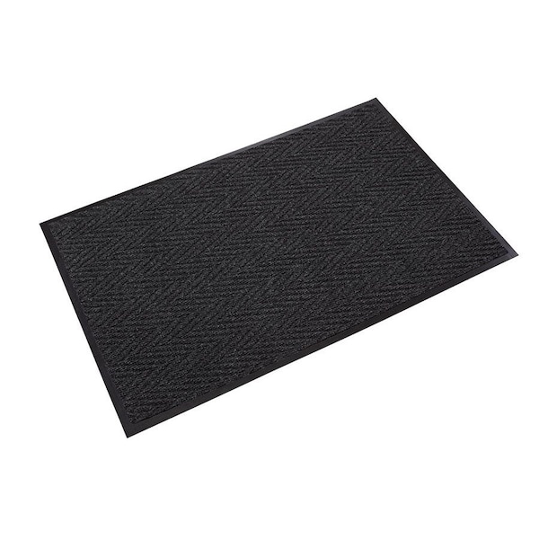 Crown Matting Technologies Scraper/Wiper Mat, Polypropylene, 5/16" Thick, Charcoal, 3' W x 8' L - CN 0038CH
