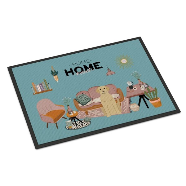 Carolines Treasures 24 x 36 in. Yellow Labrador Sweet Home Indoor or Outdoor Mat - CK7900JMAT