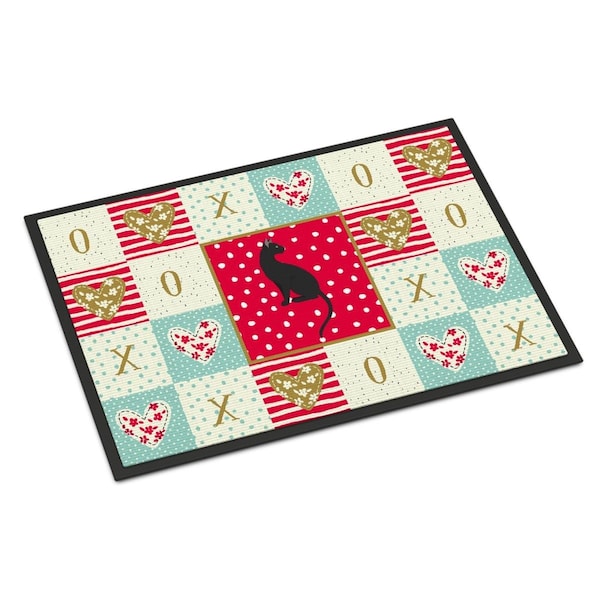 Carolines Treasures 18 x 27 in. Pantherette Cat Love Indoor or Outdoor Mat - CK5778MAT