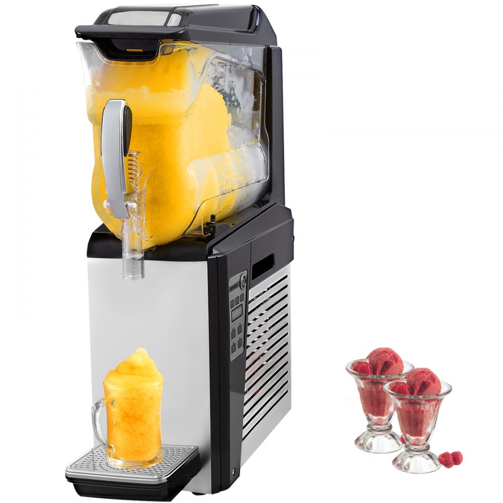 VEVOR 110V Slushy Machine 10L  Frozen Drink Maker 600W Automatic Clean Day and Night Modes for Supermarkets Cafes Restaurants Snack Bars Commercial Use - XRJ1GXRJ10LX10001V1