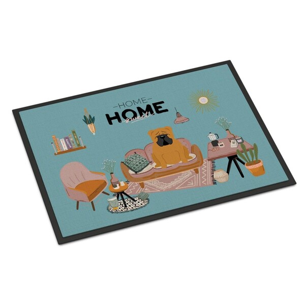 Carolines Treasures 18 x 27 in. Red English Bulldog Sweet Home Indoor or Outdoor Mat - CK7967MAT
