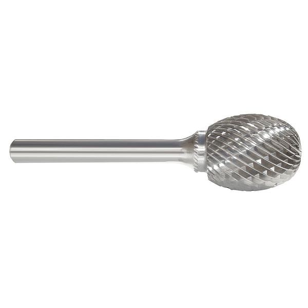 Zoro Select Carbide Bur, Oval, 3/16 In, 3/16 Shank - 310-002102