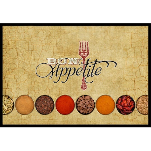 Carolines Treasures Bon Appetite And Spices Indoor Or Outdoor Mat 18 x 27 In. - SB3089MAT