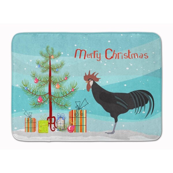 Carolines Treasures Minorca Ctalalan Chicken Christmas Machine Washable Memory Foam Mat - BB9208RUG