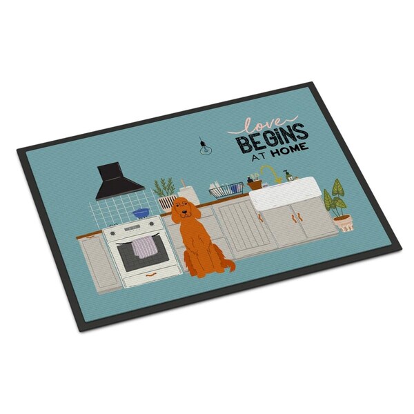 Carolines Treasures 24 x 36 in. Irish Setter Kitchen Scene Indoor or Outdoor Mat - CK7768JMAT