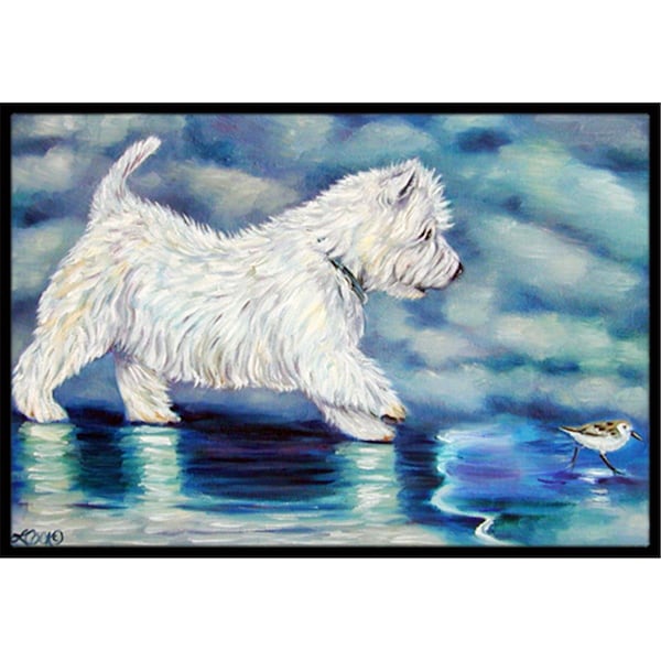 Carolines Treasures Misty Westie Indoor and Outdoor Mat- 18 x 27 in. - 7334MAT