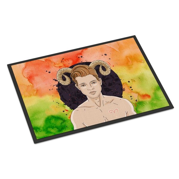 Carolines Treasures 24 x 36 in. Aries Zodiac Sign Indoor or Outdoor Mat - BB7317JMAT