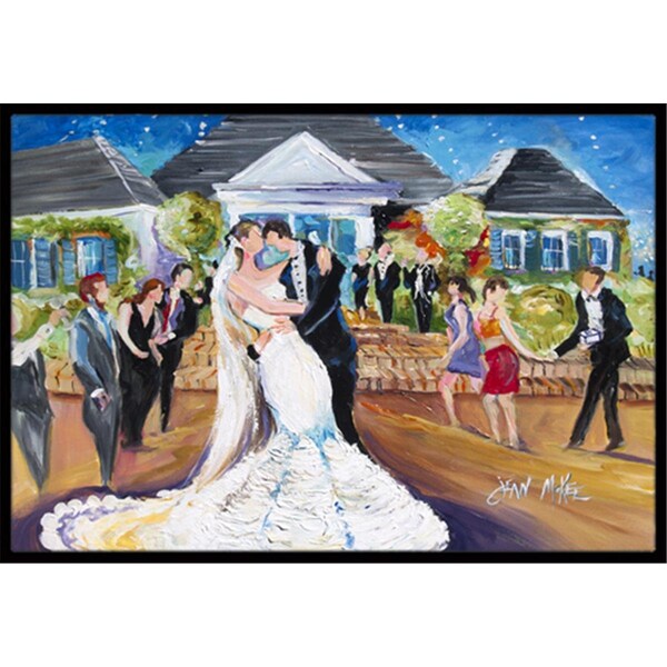 Carolines Treasures Our Wedding Day Indoor and Outdoor Mat- 18 x 27 in. - JMK1127MAT