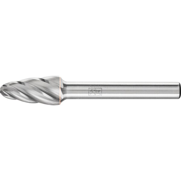 Pferd HICOAT Carbide Bur - Tree, ALU cut - 3/8" x 3/4" x 1/4" Shank - SF-3, HC-NFE Coating - 24710