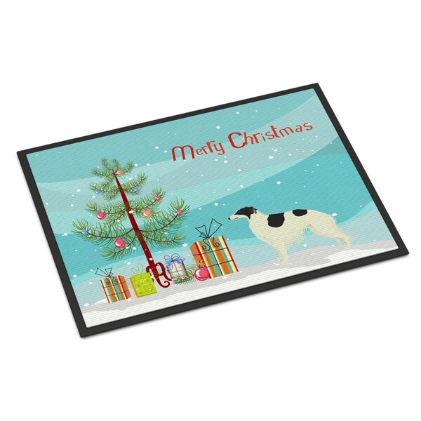 Carolines Treasures 24 x 36 in. Borzoi Christmas Tree Indoor or Outdoor Mat - CK3524JMAT
