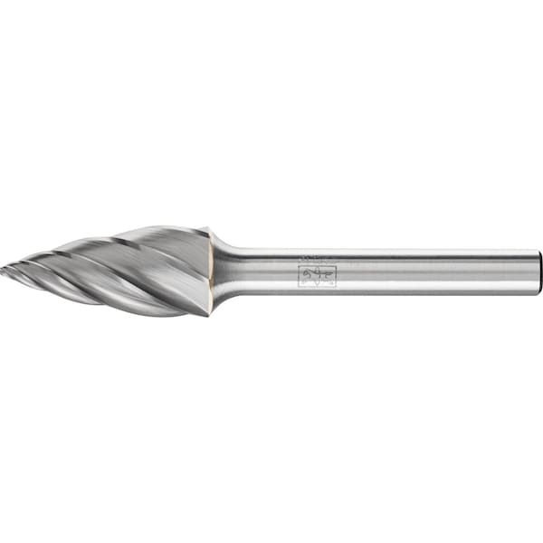 Pferd Carbide Bur - Tree pointed end, ALU cut - 1/2" x 1" x 1/4" Shank - SG-5 - 25655