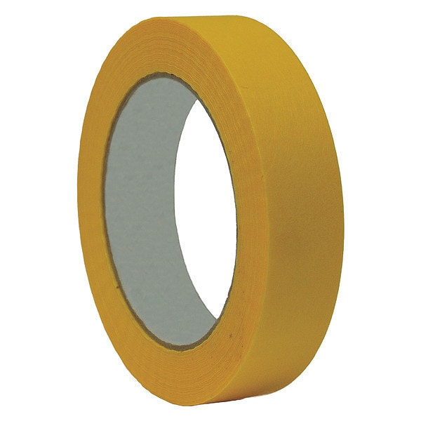 Zoro Select Masking Tape, 1 in W x 60 yd L, 3.6 mil Thick, Yellow, Acrylic Adhesive - TC060-1" X 60YD
