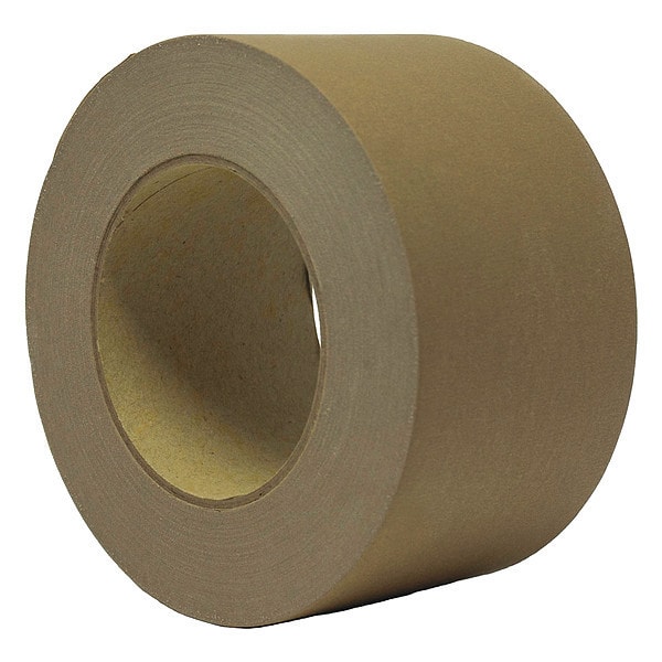 Zoro Select Masking Tape, 4 in W x 60 yd L, 7.5 mil Thick, Brown, Rubber Adhesive - TC534-4" X 60YD