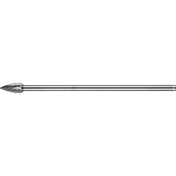 Pferd Carbide Bur - Tree Shape (Pointed), DBL Cut - 3/8" x 3/4" x 1/4" Ext. Shank - SG-3L6 - 26112