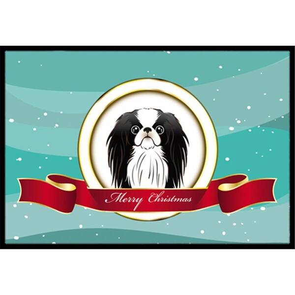 Carolines Treasures Japanese Chin Merry Christmas Indoor and Outdoor Mat- 18 x 27 in. - BB1540MAT