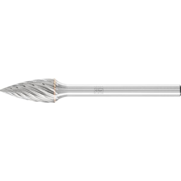 Pferd Carbide Bur - Tree Shape Pointed, INOX Cut - 1/4" x 1/2" x 1/8" Shank - SG-51 - 23387