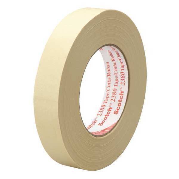 3M Painter's Tape, 72 mm W x 55 m L, 7.2 mil Thick, Tan, Rubber Adhesive, 12 PK - 2380