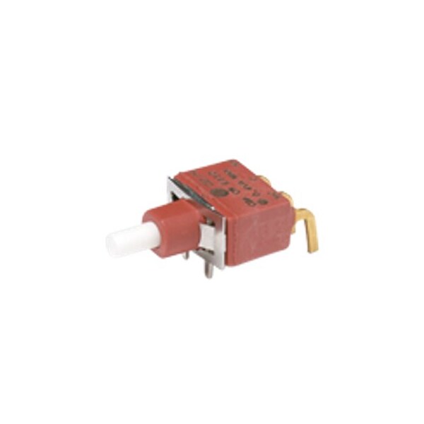 Interruptor de botón C&K Components, Spdt, Momentáneo, 4A, 28Vdc, 5 orificios en PCB, terminal de soldadura, montaje a través del orificio-derecha - E112SD1A3QE