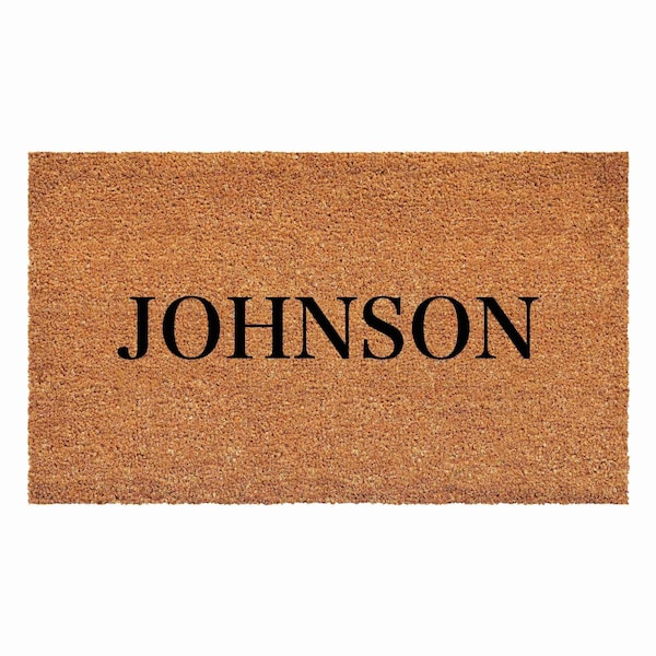 Calloway Mills Personalized Door Mat, Black, Natural, 24 in W x 36 in L - 111352436