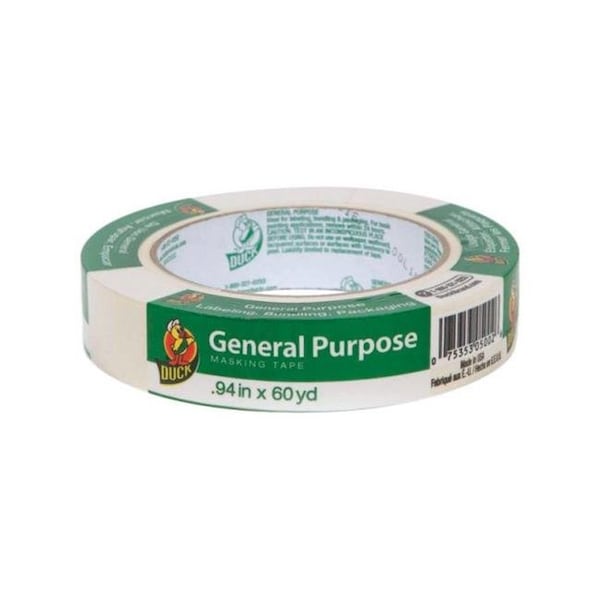 Duck Brand Duck 240350 General Purpose Masking Tape  Beige  0.94 in. x 60 Yard - pack of 20 - 12704