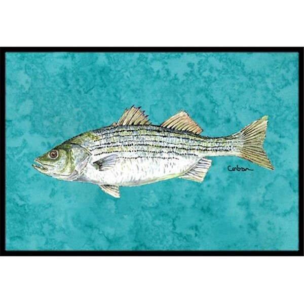 Carolines Treasures Carolines Treasures 8720MAT Fish Striped Bass Indoor Or Outdoor Mat - 18 x 27 in. - 8720MAT