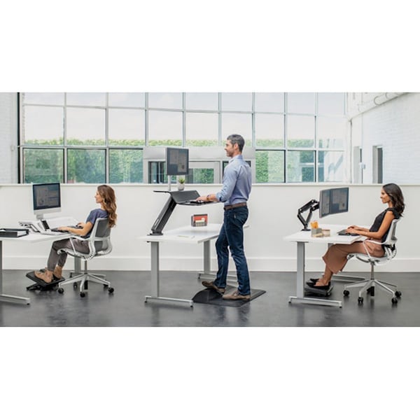 Fellowes Antifatigue Mat, 23.5 in L x 35.75 in W, .50 in Thickness, Black - FEL8707102