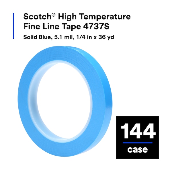 3M Painter's Tape, 1/4 in W x 36 yd L, 5.4 mil Thick - 4737S