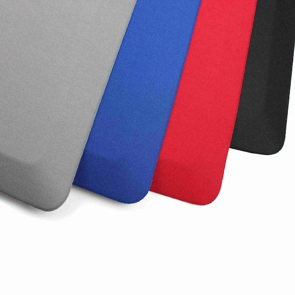 Floortex Antifatigue Mat, 24 in L x 16 in W, 0.8 in Thickness, Polyurethane with Polyester cover, Black - CC1624BLK
