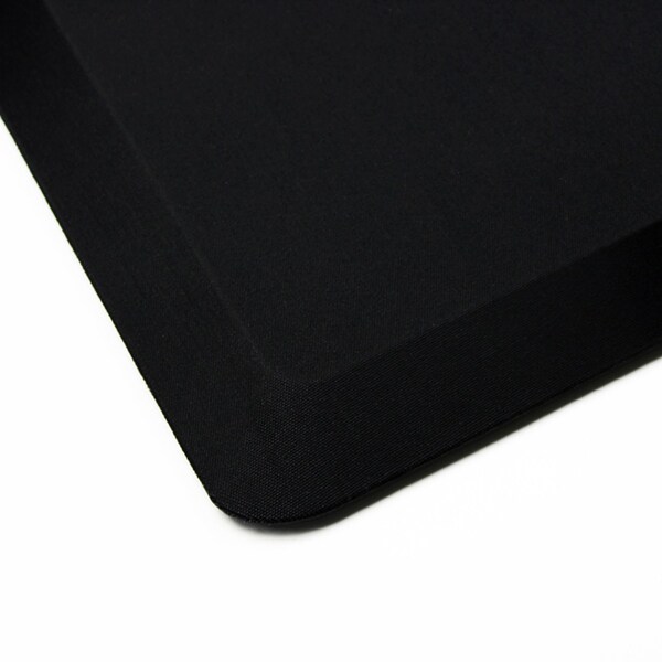 Floortex Antifatigue Mat, 24 in L x 16 in W, 0.8 in Thickness, Polyurethane with Polyester cover, Black - CC1624BLK