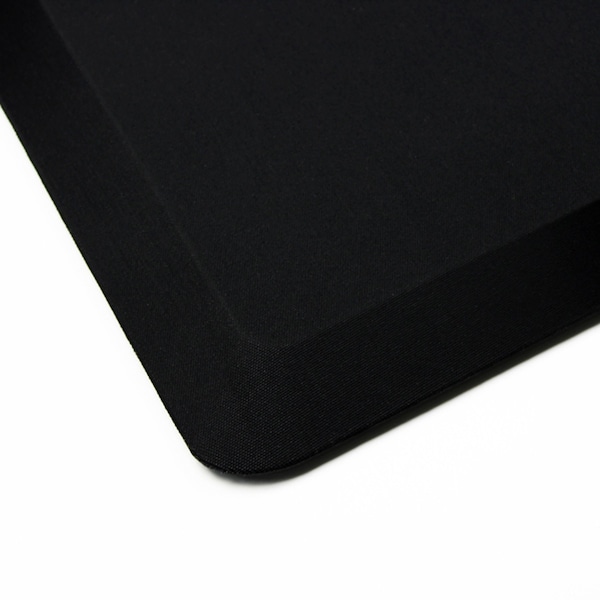Floortex Antifatigue Mat, 24 in L x 16 in W, 0.8 in Thickness, Polyurethane with Polyester cover, Black - CC1624BLK