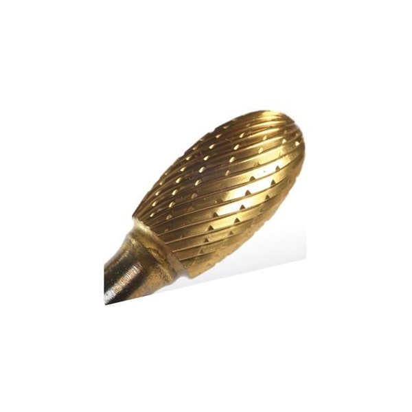 Champion Cutting Tool Cylinder Radius End Carbide Bur for Contouring Uncoated, 1/2in Cutting Dia., 7/8in LOC - CHA USE5
