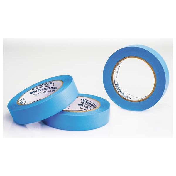 Sp Scienceware Label Tape, 1 in W x 40 yd. L, 6.30 mil Thick, Blue, Rubber Adhesive, 3 PK - F13487-0100