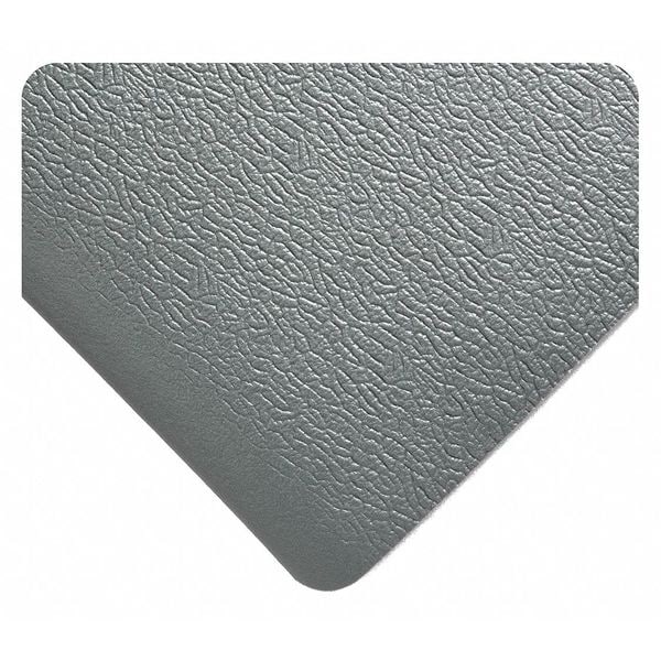 Wearwell Antifatigue Mat, 25 ft. L x 4 ft. W, 3/8" Thickness, Pebble, Black - 427.38X4X25BK
