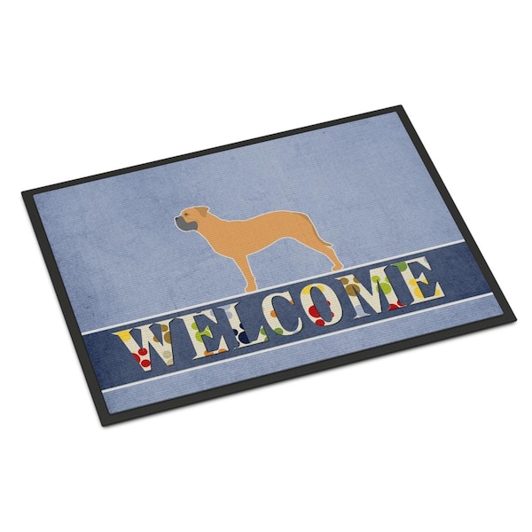 Carolines Treasures 24 x 36 in. Bullmastiff Welcome Indoor or Outdoor Mat - BB5575JMAT