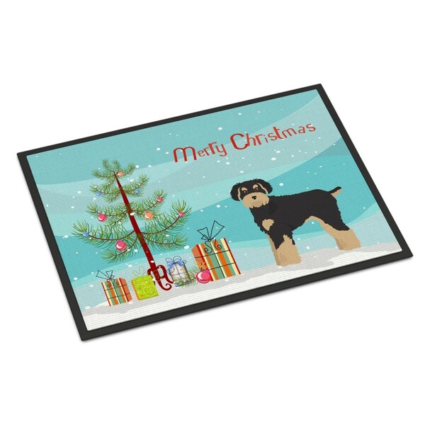 Carolines Treasures 18 x 27 in. Schnoodle Christmas Tree Indoor or Outdoor Mat - CK3866MAT