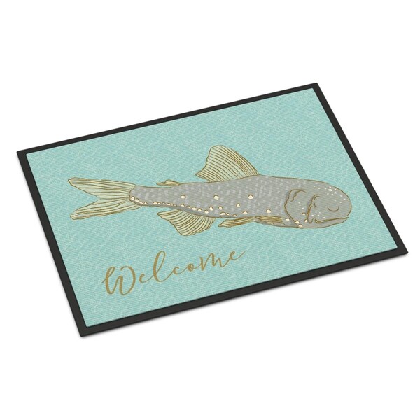 Carolines Treasures Fish Welcome Indoor or Outdoor Mat - 18 x 27 in. - BB8550MAT