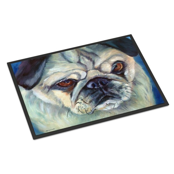 Carolines Treasures 24 x 36 in. Pug in Thought Indoor or Outdoor Mat - 7422JMAT