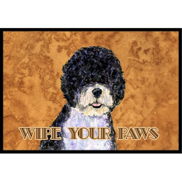 Carolines Treasures 18 x 27 In. Portuguese Water Dog Wipe Your Paws Indoor Or Outdoor Mat - SS4894MAT