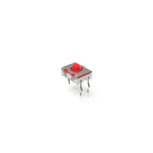 Interruptor de teclado Rafi, 1 interruptor, SPST, momentáneo, 0.1A, 42Vdc, 4.5N, terminal de soldadura, Through - 1.14.002.006/0000