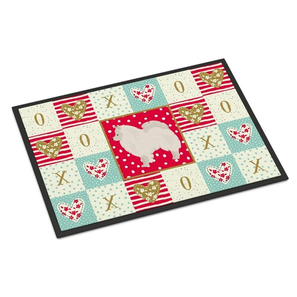 Carolines Treasures 18 x 27 in. German Spitz No.1 Love Indoor or Outdoor Mat - CK5837MAT