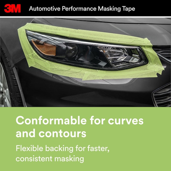 3M Automotive Performance Masking Tape, 6mm x 55m, 48 per case, 48PK - 34030ESF