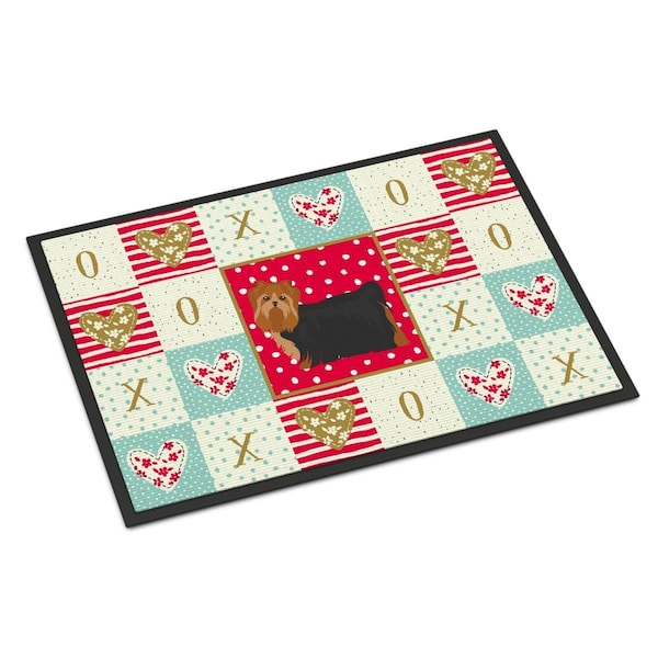 Carolines Treasures 18 x 27 in. Yorkshire Terrier No.2 Love Indoor or Outdoor Mat - CK5901MAT