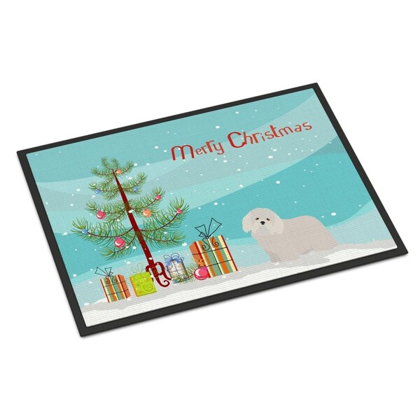 Carolines Treasures 18 x 27 in. Coton de Tulear Christmas Tree Indoor or Outdoor Mat - CK3448MAT