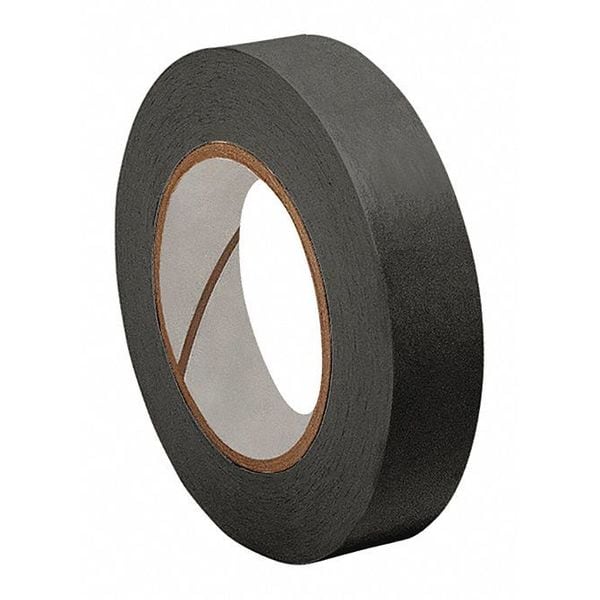 Tapecase Masking Tape, Black, 0.5"x60 yd., 4.9 mils Thick, Black, Rubber Adhesive - TC602-BLACK