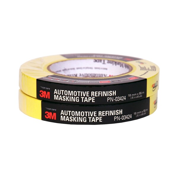 3M Automotive Refinish Masking Tape, 03423, 18 mm x 32 m, 24PK - 3423