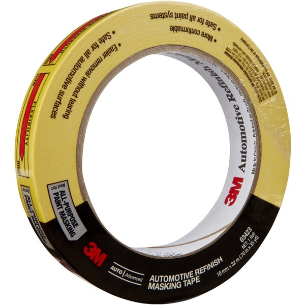 3M Automotive Refinish Masking Tape, 03423, 18 mm x 32 m, 24PK - 3423